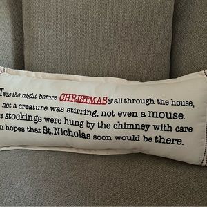 Christmas pillow “‘Twas the Night before Christmas”